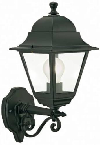 Lanterna Da Parete 'Quadrata' Tipo Ascendente. Struttura In Pressofusione Di Alluminio. Trattamento Anticorrosivo, Verniciatura A Polveri Epossidiche. Adatta Per Lampade Ad Incandescenza E A Risparmio Energetico. Attacco E27, Ip43.