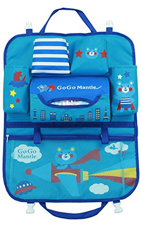 DoMyfit Organiseur de siège de voiture pour accessoires de voyage de bébé et enfants Sac de rangement à suspendre Protection de l’arrière du siège