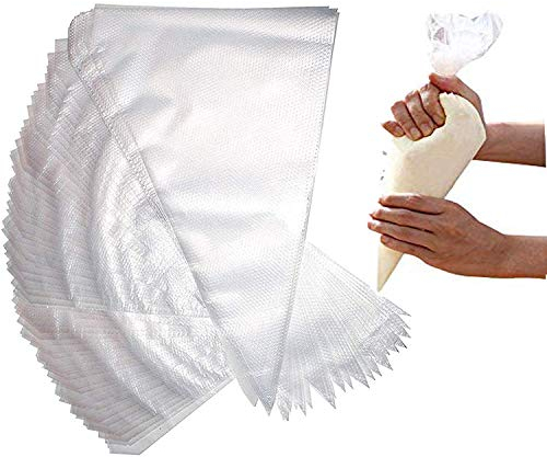 JasCherry 100 Stück Groß Einweg Spritzbeutel Verdickten Spritztüten für Torte Dekorieren - 59 × 28 cm Einwegspritzbeutel Gebäckbeutel für Cupcakes/Torten/Plätzchen Keksen Backen #3