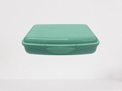 Lomatek Vesperdose 0,5l Mint – BPA-freie Brotdose aus Kunststoff, lebensmittelecht & spülmaschinengeeignet, Made in Germany – Lunchbox für Kinder & Erwachsene, rechteckig