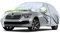 Autoabdeckung Wasserdicht Ersatz für Skoda Kamiq 2019-2023, Auto Abdeckplane Autogarage Autoplane Ganzgarage, Atmungsaktive Vollgarage Wasserdicht Reflexionsstreifen, 167(L)* 70.5(W)* 61(H), Silber