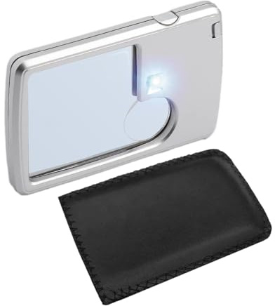 Piccola lente d'ingrandimento - Lente d'ingrandimento LED 3X 6X per bambini | Lente d'ingrandimento a LED ad alta definizione Batteria alimentata per gioielli, manuali, indagini, 3,5 x 2,24 x 0,39