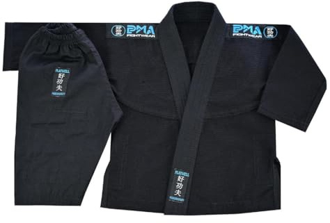 Playwell Martial Arts Gifts - Baby Infant Ju (Jiu) Jitsu Uniform (Suit) - Black (1-2 Years)