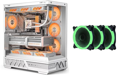 Caja For Computadora Caja ATX De Torre Media De Vidrio Templado De 270° - Compatible Con Placa Base ATX - Alto Flujo De Aire - 10 Posiciones De Ventilador - Admite Refrigeración Por Agua Dual De 360 ​