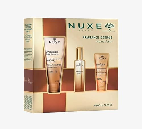 Nuxe Cofanetto Fragranza Prodigieux Profumo 30ml + Olio Doccia 100ml + Latte Corpo 30ml