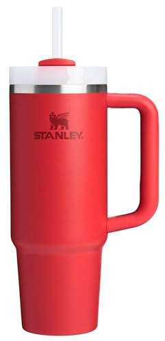 STANLEY Quencher H2.0 Tumbler with Handle and Straw 30 oz | Flowstate 3-Position Lid | Cup Holder Compatible for Travel | Insulated Stainless Steel Cup | BPA-Free | Chili Red