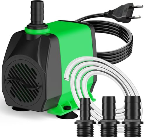 Knifel Pompe Submersible 45 W 2500 L/h – Protection Contre la Surchauffe – Ultra-Silencieuse – Pour Bassins et Aquariums – Câble 1,8m pour Fontaines et Systèmes Hydroponiques