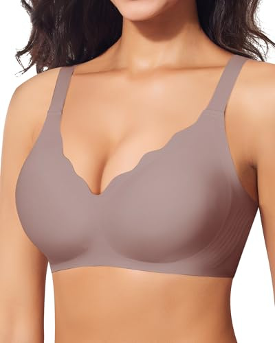 Ganado Sujetador sin Aros Mujer Sujetadores sin Costuras Push Up Comodos Bralette Cuello V con Relleno