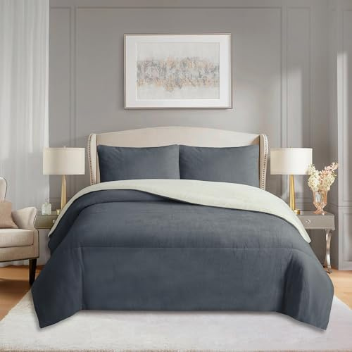 various Edredón Invierno Sherpa Extra Grueso 560 g/m² | Manta Borreguito Suave y Cálida | Edredón Borrego 180 x 260 cm Cama para Matrimonio y Sofá | Transpirable y Reversible.