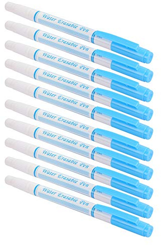 Haofy Rotulador de Pincel para Tela, Bolígrafo Borrable con Agua, 10 Piezas, Marcador de Tela de Doble Cabeza, Accesorios para Herramientas de Sastrería para Ropa, Zapatos, Cuero, Fibra Plástica,