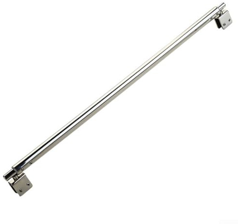 Barra di supporto per schermo doccia, 400-600 mm, asta fissa per porta in vetro, morsetto in acciaio inox 304, tubo telescopico rotondo regolabile (doppi morsetti)