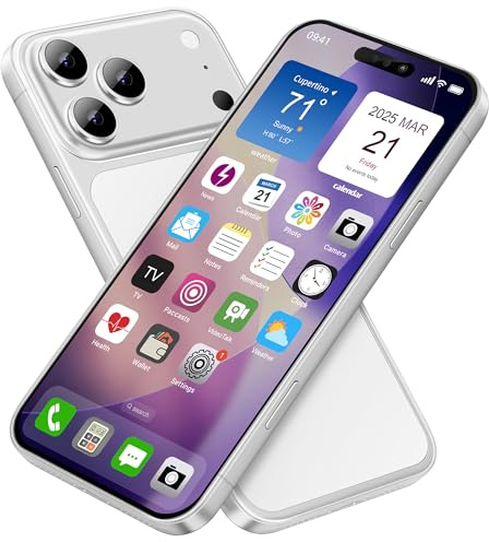 Perusha Telefono finto giocattolo pubblicitario modello metallico non funzionante replica 1:1 telefono per Phone 17 Pro giocattolo finto, 17 pro schermo a colori argento