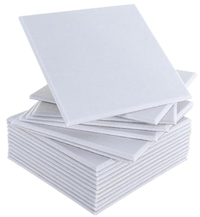 Paneles acústicos autoadhesivos, 18 unidades, fibra de poliéster de 9 mm, absorción acústica, 30 x 30 cm, paneles acústicos de alta densidad para estudio, salón, oficina, aislamiento acústico, color