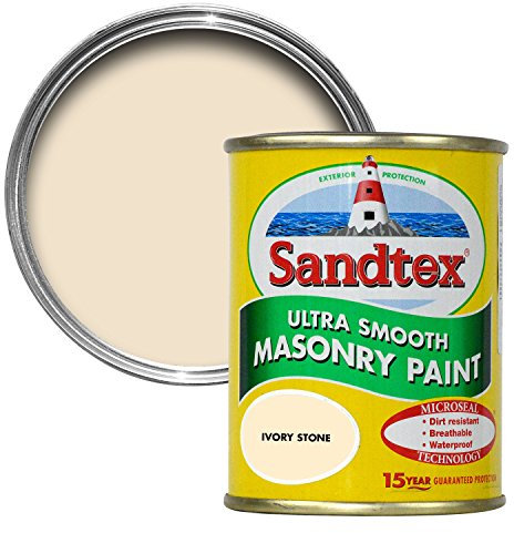 Sandtex 150millilitre Tester Pot Ivory Stone Ultra Smooth Masonry Paint