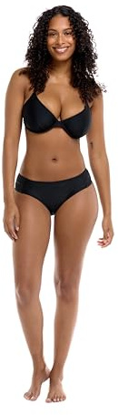 Body Glove Standard Smoothies Nuevo Contempo Solid Full-Coverage Bikini Bottoms for Women Black