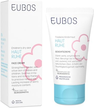 EUBOS PEAU APAISANTE | Crème pour le visage | Soin doux pour la peau sensible et sèche des enfants et des bébés | Protège et apaise | Tolérance cutanée dermatologiquement confirmée | 30 ml