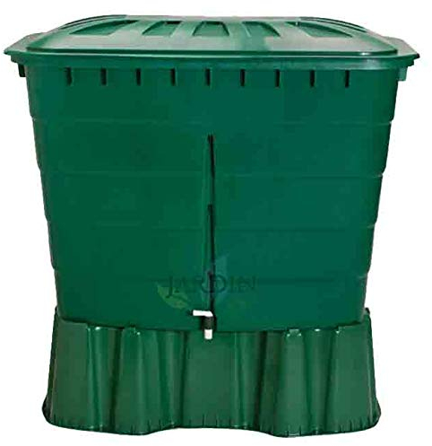 DEPOSITO DE Agua de Polipropileno 500 litros. Incluye tapadera y Soporte. Largo 124cm, Ancho 80 cm, Alto 92 cm, Verde