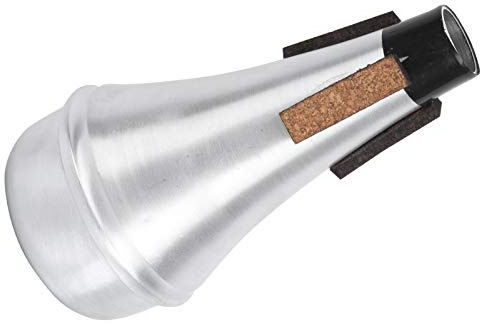 Trumpet Mute, Lightweight Aluminum Alloy Straight Beginner Universal M25 Silver S Instrument Accessories Ideal for Music Lovers
