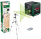 Bosch Nivel Láser de Líneas Cruzadas Quigo verde con trípode (láser verde para mejor visibilidad, carcasa de plástico reciclado, en caja de cartón)