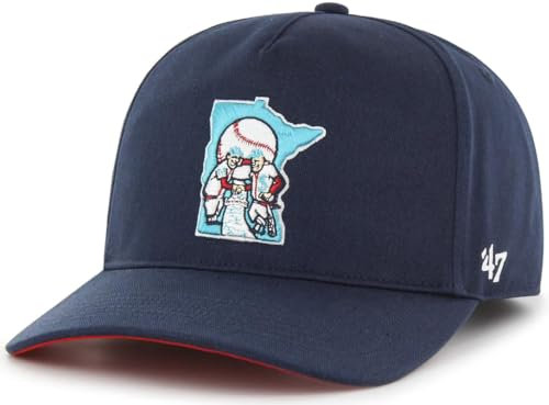 47 MLB Grand Slam Cooperstown Team-Farbe verstellbare Snapback-Hut, strukturierte Kappe, Erwachsene, Einheitsgröße, Minnesota Zwillinge, Einheitsgr��e
