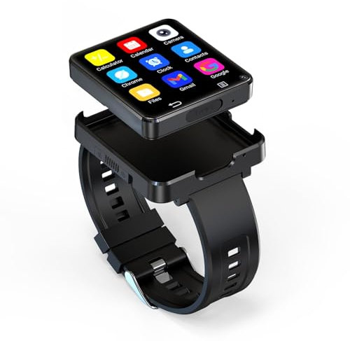 AIEK 4G Smart Watch, 2.64'' HD Screen Android 11 Quad Core 3GB+32GB Phone Smartwatch for Men WiFi Nano SIM 5MP Camera GPS Video Chat