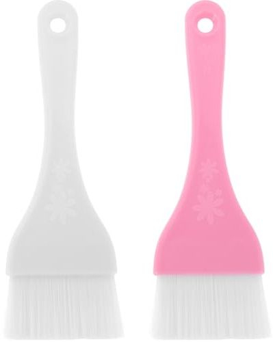 GALPADA Set 2 Pennelli per Corpo Grandi in Plastica e Nylon, Applicatore per Maschera Viso e Trucco, Design Pratico e Sostituzione Comoda, Colore Assortito