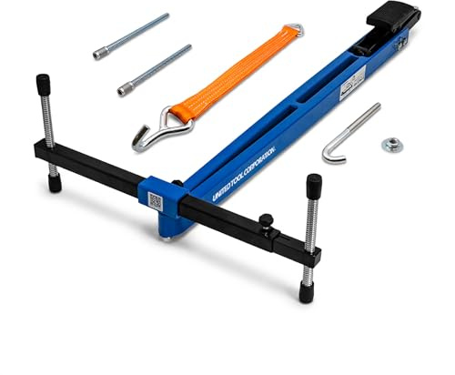 UTC Under Engine Gearbox Support Stand Scissor Lift Adjustable Beam Rotating Hooks Vehicle Support Tool Timing Belt Clutch Replacement Professional Workshop Use Universal Fit 820065-UTC