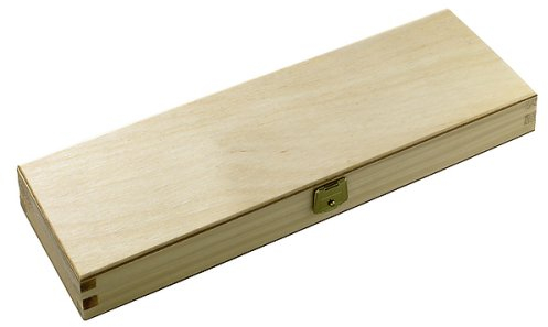 Herbertz Messer Holzschatulle für Taschenmesser, mit Schaumstoff, grau, M, 1010115210