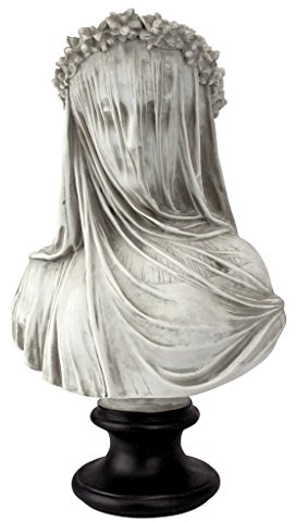 Design Toscano die verschleierte Jungfrau Büstenstatue, Maße: 22,8 cm x15,2 cm x35,5 cm