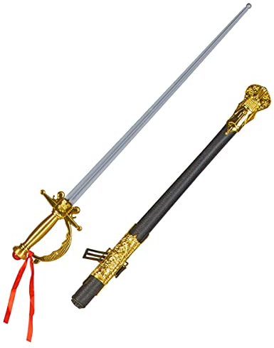 DEGUISE TOI Degen Piraten/Musketierschwert aus Kunststoff für Erwachsene - Gold