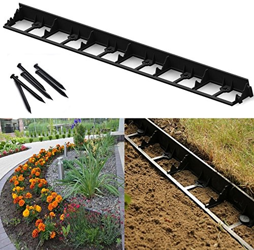 rg-vertrieb Rasenkante Pflasterstein Pflasterkante Beeteinfassung Länge 100cm Mähkante Kantenstein 58mm + 6 Nägel