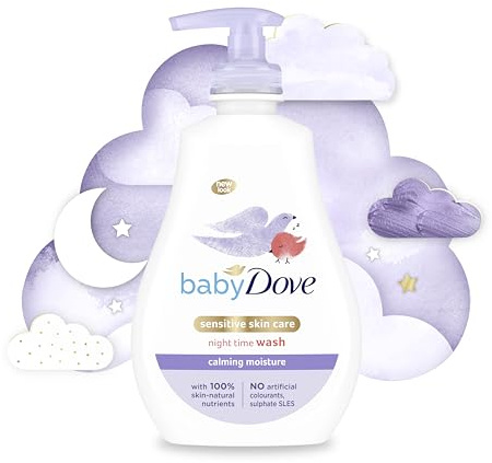 Baby Dove Calming Moisture Head to Toe Wash – Gentle Chamomile Baby Wash for Sensitive Skin, Relaxes & Soothe Before Bed, 1 x 400ml