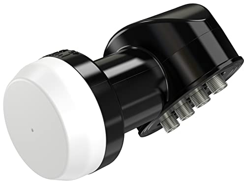SLx 4 Quad Output LNB, Universal for Freesat/Satellite, KU Band, Sky HD+, 25MHz PLL Crystal Technology, Includes MK4 Bracket