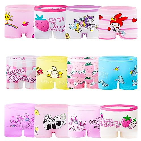 JackLoveBriefs Girls' Knickers 12 Pack Underwear Comfortable Cotton (2-3 Years) MULTICOLOR,Size:S
