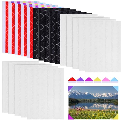 2040Stks Fotoecken Aufkleber Set, Starker Selbstklebende Album Fotoecken, Self Adhesive Photo Corners, Fotoecken Klebefilme Transparent für Tagebuch Dekoration Scrapbook