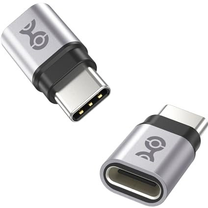 Cable Matters Paquete de 2 adaptadores extensores USB C, hasta [video 4K a 240Hz, carga de 240 W, transferencia de datos de 40 Gbps), adaptador USB C hembra a USB C macho, extensor USB tipo C