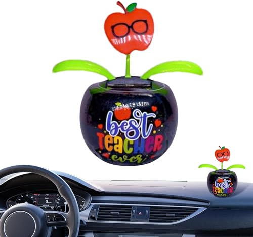 Flores Bailarinas alimentadas por energía Solar | Adorno de bailarín para Coche en macetas Coloridas, decoración de Coche de Flores, Figuras de Baile Solar para Escritorio de Oficina