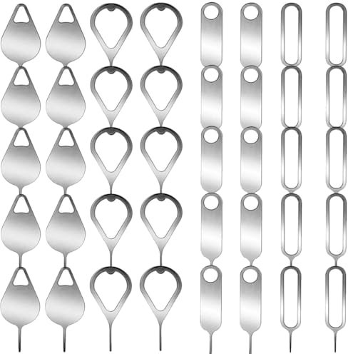 Yeesabella 40 pcs Sim Card Tray Removal Ejector Tool,Sim Eject Tool Compatible with iPhone Android,Samsung, HTC, All Smartphone Devices