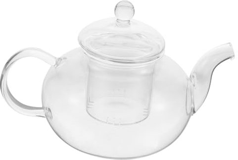 SHOWERORO 800ml Heat-Resistant Glass Teapot Thickened Handmade Borosilicate Glass Tea Set Household Use Tearoom Supply Miniature Tea Container