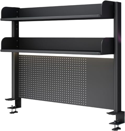 SHENJIA Schreibtisch-Organizer zum Festklemmen, Schreibtischverlängerung für den Arbeitsplatz, Computertisch-Zubehör, Sichtschutz-Panel für Gaming, einfaches Klemm-Schreibtisch-Regalsystem