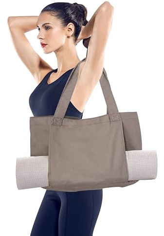 QIANAI Borsa Yoga, Yoga Bag, Mat Storage, Sacca per Tappetino, Porta Tappetino, Pilates Mat Bag in Tela Resistente All'Acqua con Cerniera per Allenamento