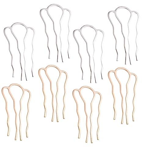 VALICLUD 8piezas Accesorios para Peinetas Vintage Kit de Horquillas DIY Adornos Cabeza Hechos Mano Materiales para Manualidades DIY para Adorno Pelo Dorado