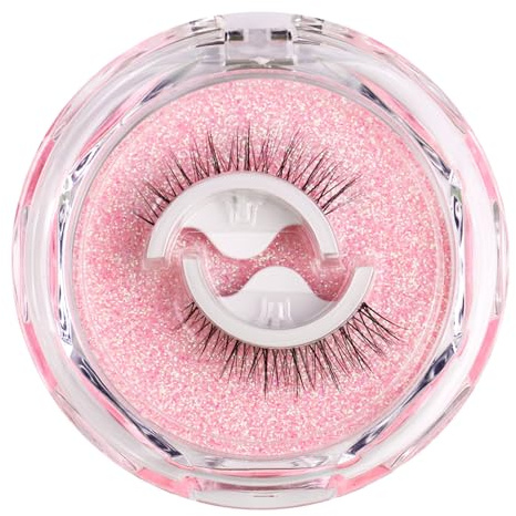 Reusable Adhesive Eyelashes Natural Look False Stick Waterproof With Dustproof Cover No Glues Needed Reusable Natural No Or Glues Needed Glitter Eyeshadow Sticker Sticker