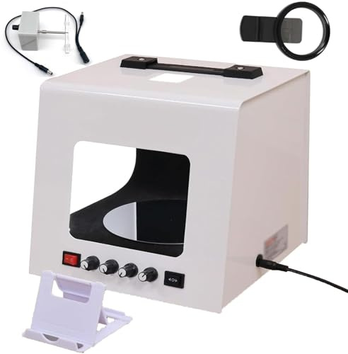 Scatola luminosa portatile per fotografia con giradischi elettrico a 360° e illuminazione regolabile, ideale per gioielli e piccoli oggetti