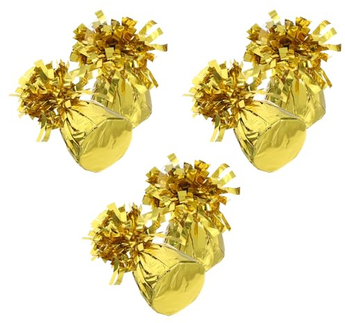 LOLIPPYY 6 Pezzi Pesi per Palloncini Dorati Blocchi Affidabili per Decorazioni Feste Matrimoni Lauree e Eventi Facili da Fissare e Riutilizzabili
