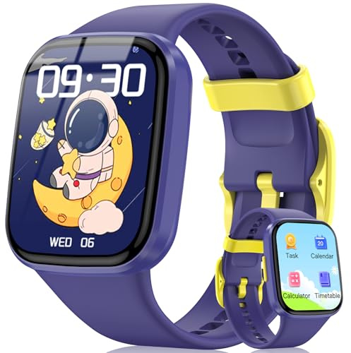 HTTWCOD Kids Smart Watch for Boys Girls, HD Touch Screen Fitness Tracker with Heart Rate, Sleep Monitor, Activity, Pedometer, IP68 Waterproof SmartWatch with/without App, Gifts for Kids 4-12 (Blue)