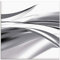 ARTland Wanddeko Glasbilder Wandbild Glas Bild einteilig 50x50 cm Quadratisch Moderne Kunst Abstrakt Modern Rauch Welle Grau S7KX
