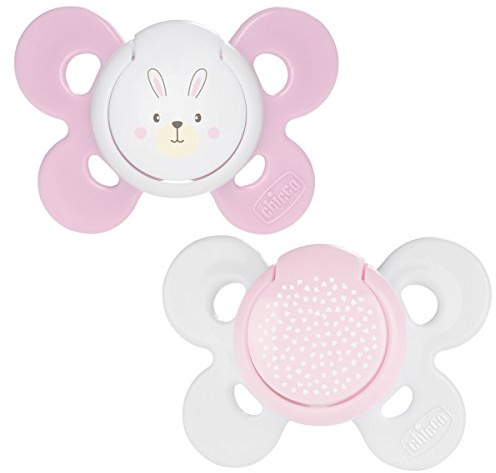 Chicco Chupete PhysioForma Comfort, Chupete 2-6 Meses, con Tetina de Silicona, Pezón Suave, Recién Nacido, Ayuda a la Respiración Fisiológica y Favorece el Desarrollo Correcto de la Boca, Rosa, 2 pz