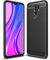 NALIA Design Case Compatible con Xiaomi Redmi 9 Funda, Mirada de Carbono Delgado Carcasa Protectora Silicona con Fibra de Carbono Textura, Slim Antichoque Cover Estuche Shock-Absorción - Negro