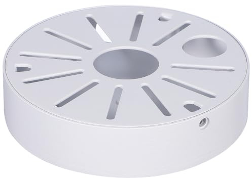 VILLCASE Aluminum CCTV Junction Box, 135mm Slim Dome Camera Mount Bracket | Weatherproof & Vandal-Resistant, 135mm Diameter, Slim 30mm Depth, Cable Hiding Space, Indoor Outdoor Use, Ceiling Wall